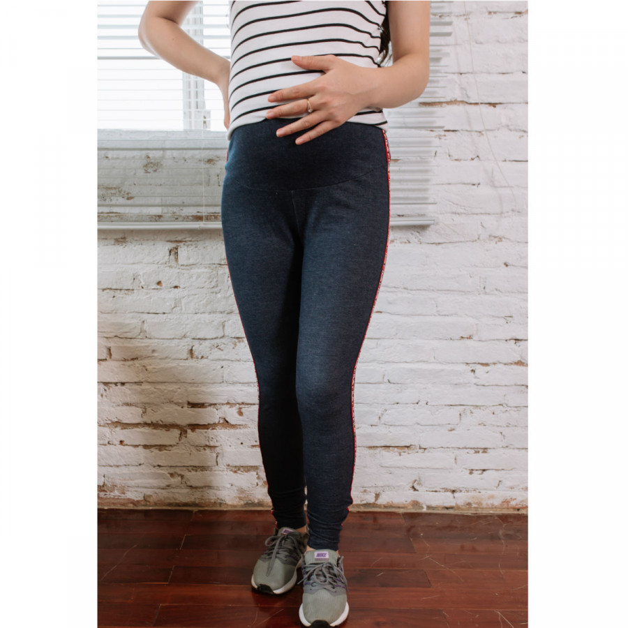 Quần bầu legging dài phối viền emum