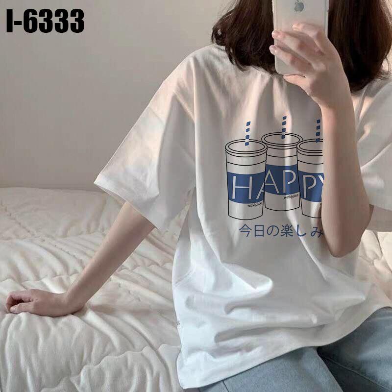 Áo Thun Unisex In 3 Ly Nước HAPPY