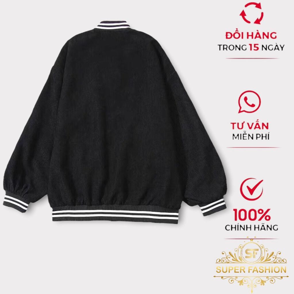 Áo Khoác Nam Fashion Vải Nhung Tăm 2 Lớp Lót Dù Kiểu Bomber Form Rộng Đẹp Hot Trend