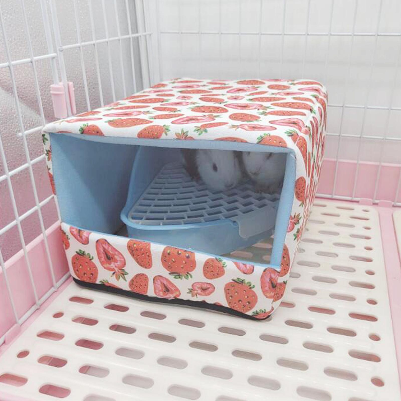 Bottomless Cage Hideout Hamster House for Small Animals, Chinchilla, Rat