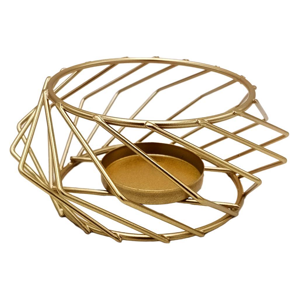 Tea Light Candle Holder Metal Cage Candlestick for Desktop Home Decoration