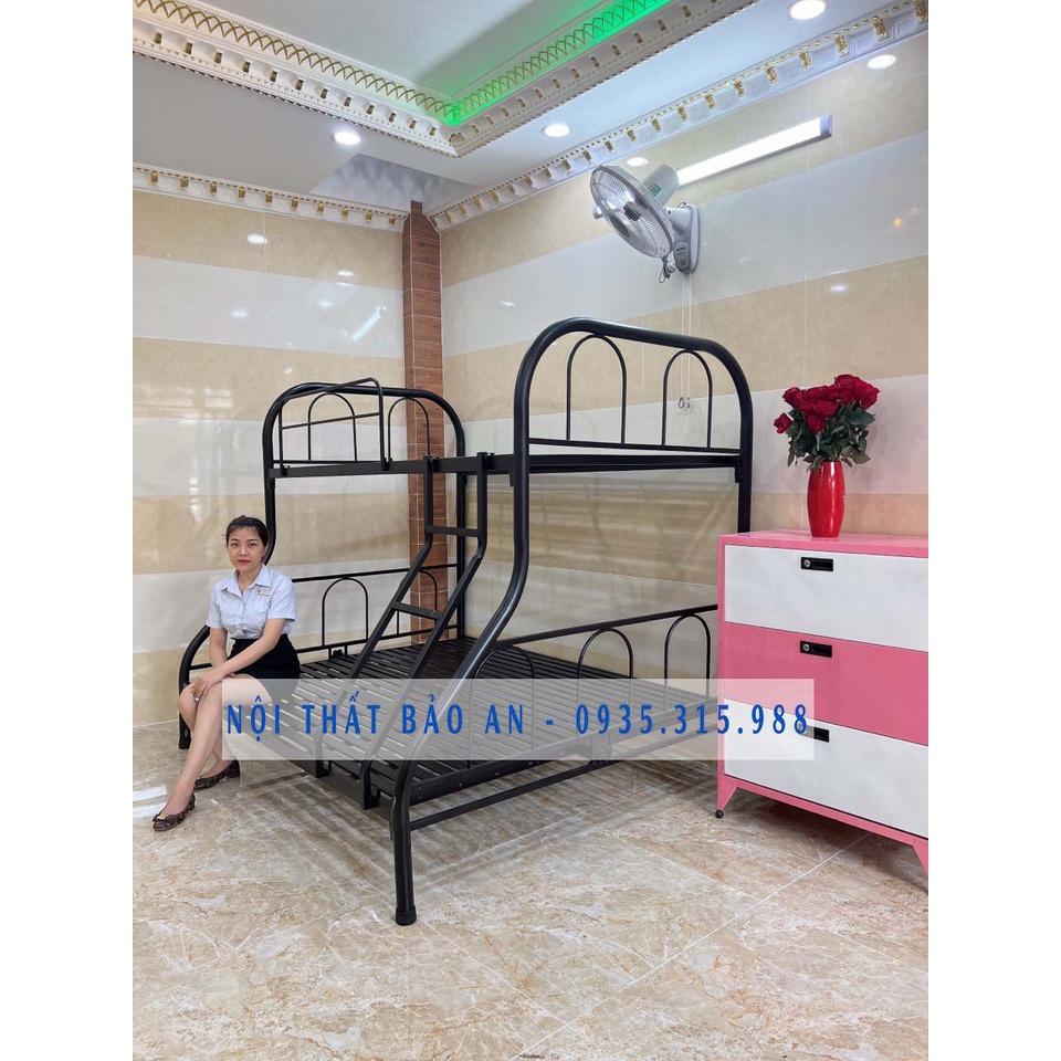 Giường sắt lệch tầng mẫu mới hiện đại - Nhiều kích thước
