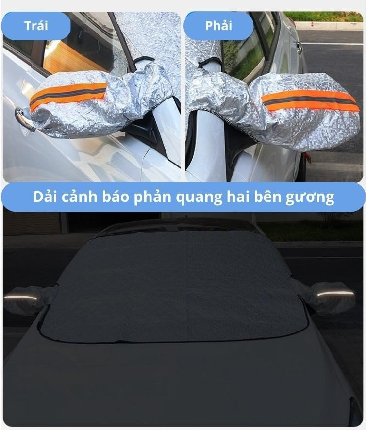 Bạt che nắng kính lái ô tô 4 lớp mẫu mới nhất 2023, che bên hông xe, chụp tai gương phản quang - HÀNG LOẠI 1 CAO CẤP