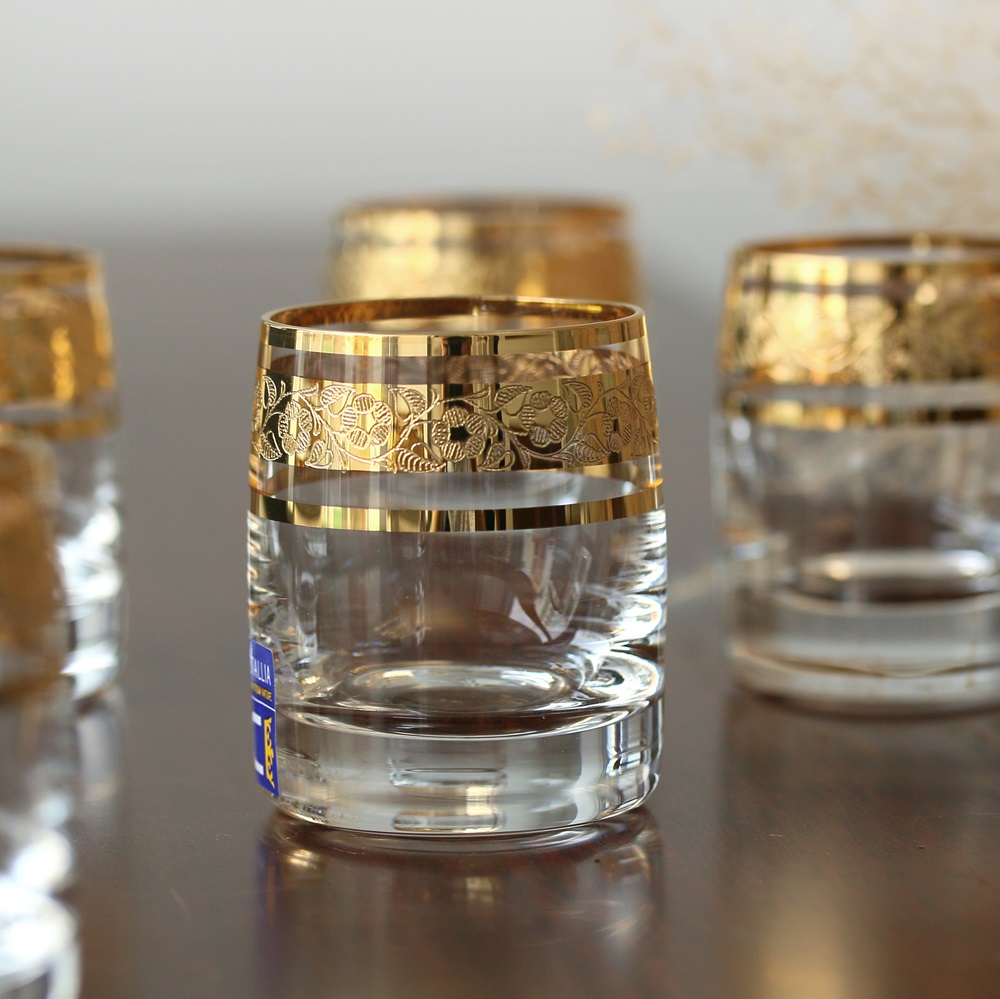 Ly uống Shot Ideal Mạ vàng Bohemia Tiệp khắc