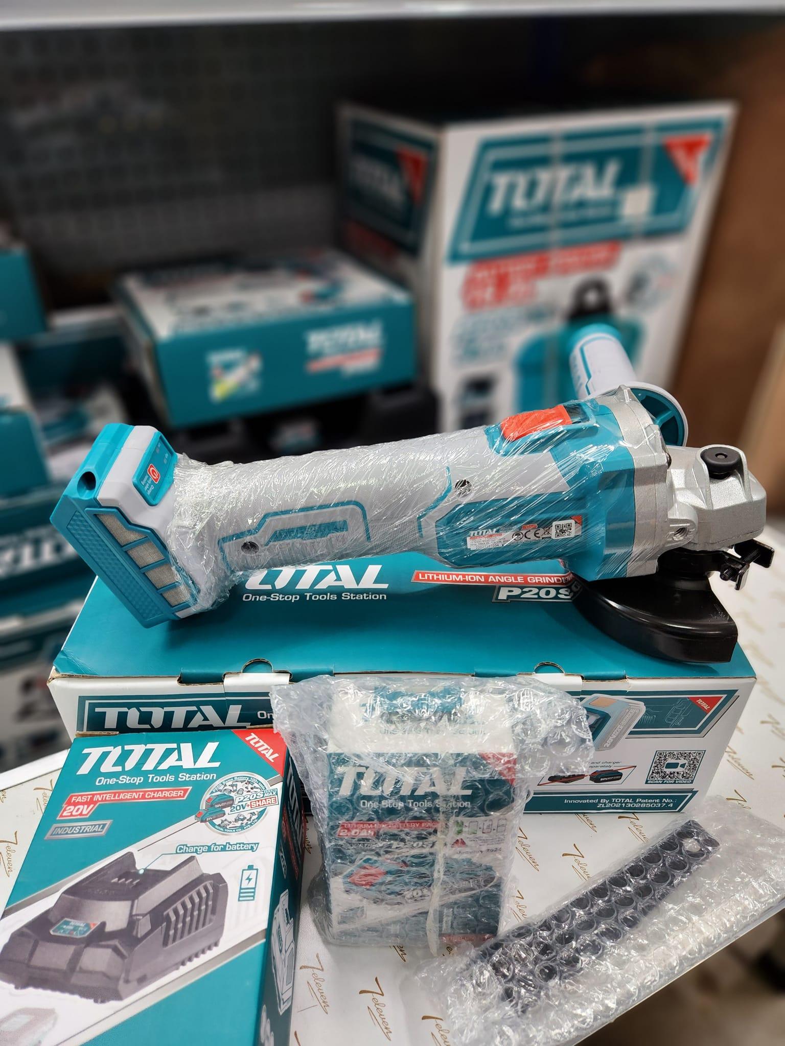 MÁY MÀI GÓC DÙNG PIN 20V TOTAL TAGLI201008- HÀNG CHÍNH HÃNG
