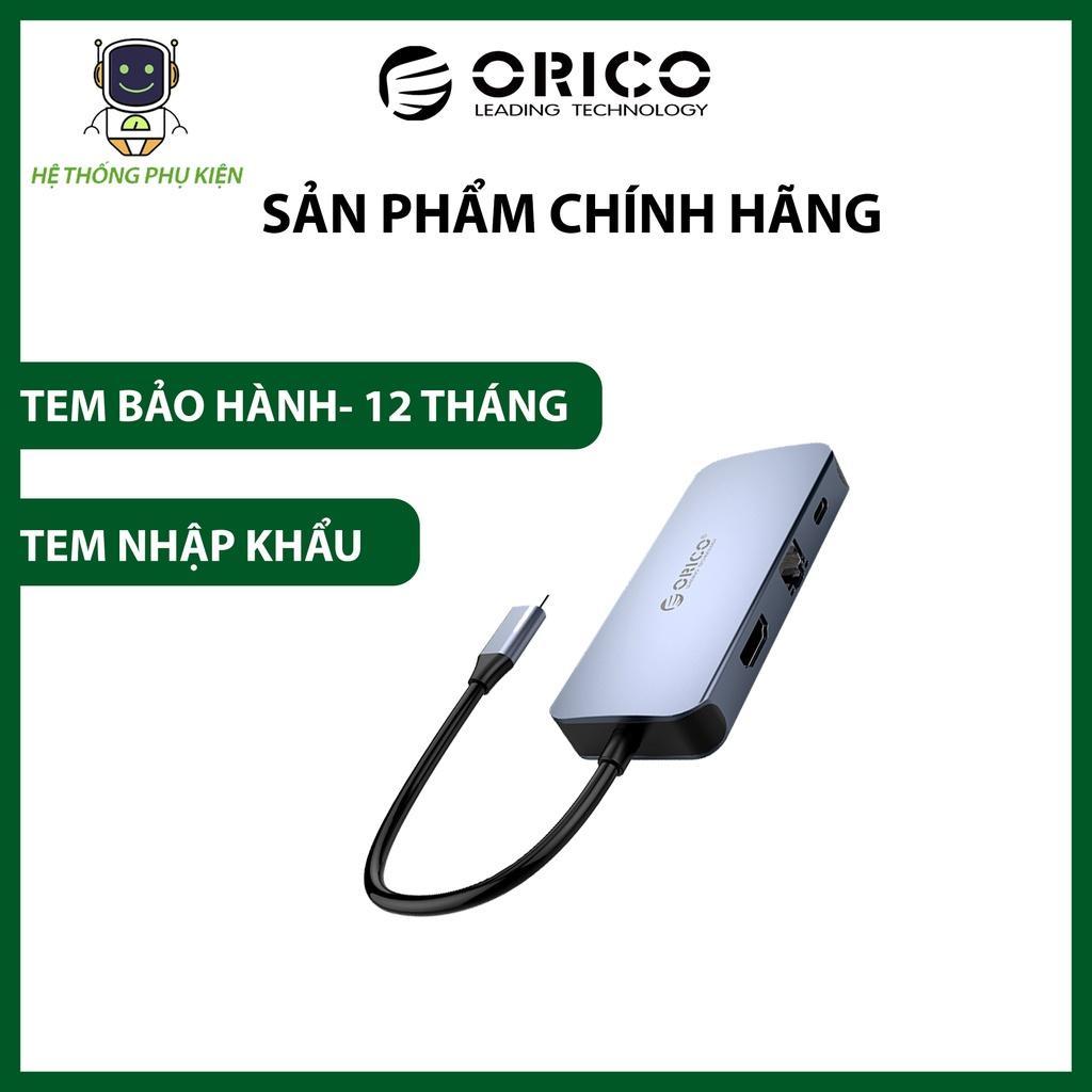 Hub Đa Năng 6 Trong 1 Cổng Type C ORICO MC-U602P Hàng Chính Hãng