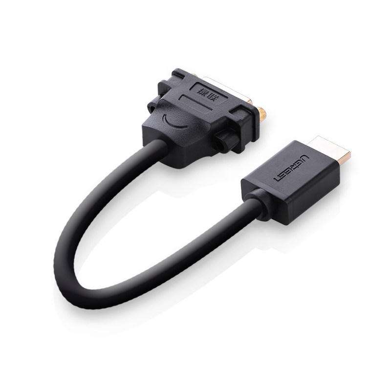 Cáp chuyển đổi HDMI đực sang DVI-I (24+5) cái UGREEN 20136 (màu đen) - Hàng chính hãng