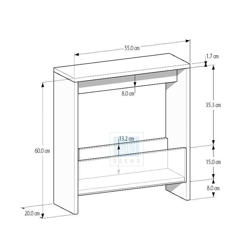 Kệ Gỗ Nhỏ Để Đầu Giường Phòng Ngủ, Sofa Phòng Khách SIB Decor KDG10