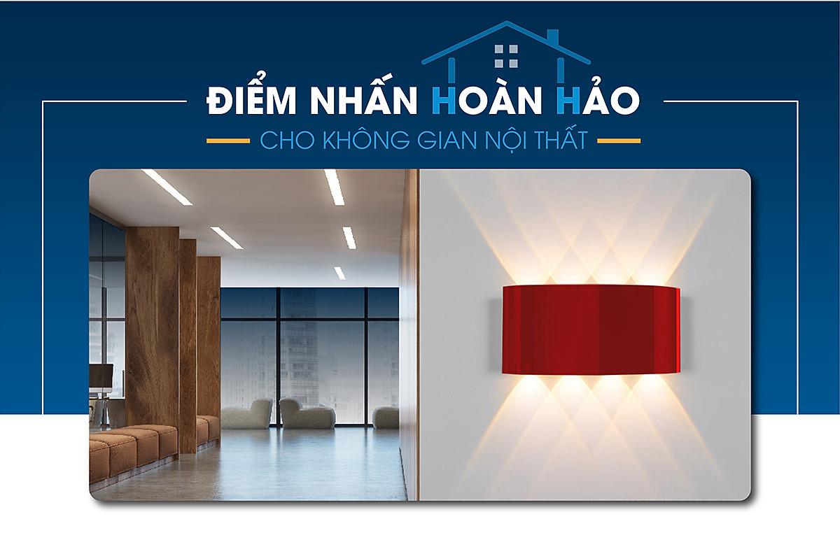Đèn LED gắn tường 8w chính hãng Rạng Đông Model: GT18.4M 8W