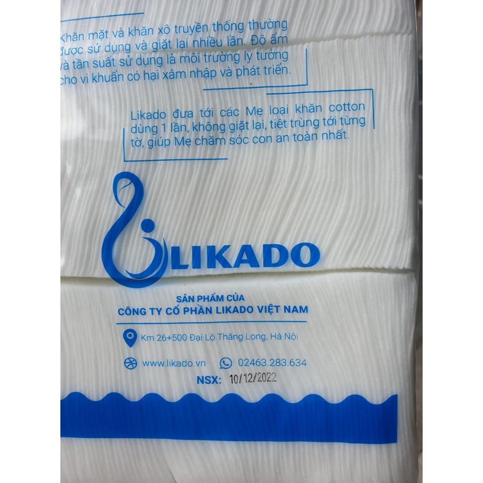 Khăn khô đa năng Likado cho bé 300g kích thước (15x20cm) - mềm mại kháng khuẩn an toàn sử dụng cho bé (HSD 2028)