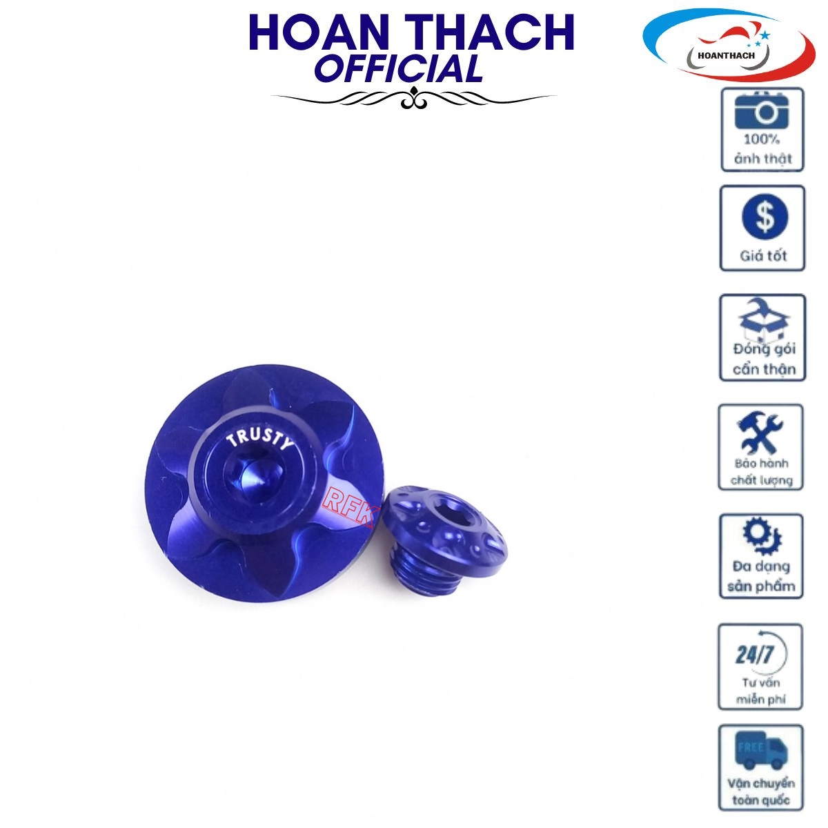 Ốc Mâm Lửa dành cho xe máy Yamaha Xanh Tím ( Hàng Thường ) HOANTHACH SP016476