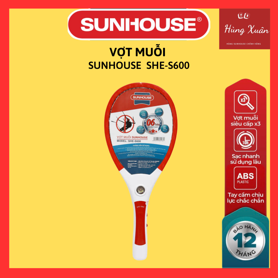 Vợt Muỗi Sunhouse SHE-S600 - Hàng chính hãng