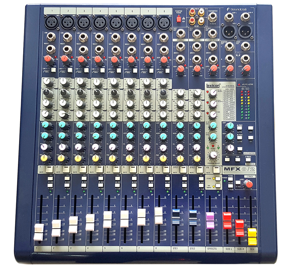 Bộ Trộn Âm Thanh Soundcraft MFX 8/2 - Hàng nhập khẩu