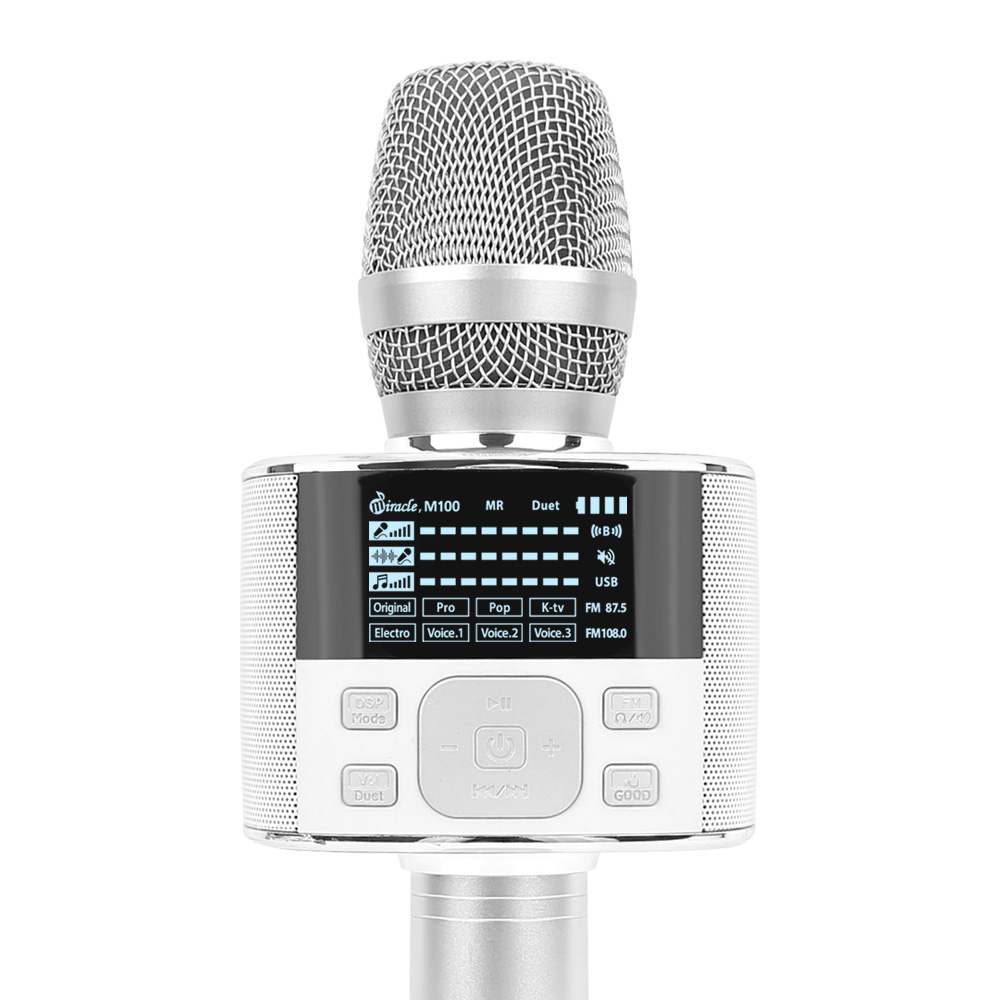 Micro Karaoke Bluetooth Miracle M100 Đa Tính Năng Cao Cấp Hàn Quốc - Hàng Chính Hãng