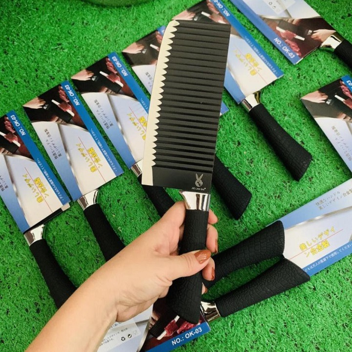 Dao đại làm bếp Nhật Bản loại 1 lưỡi thép siêu bén và cán cao su cao cấp