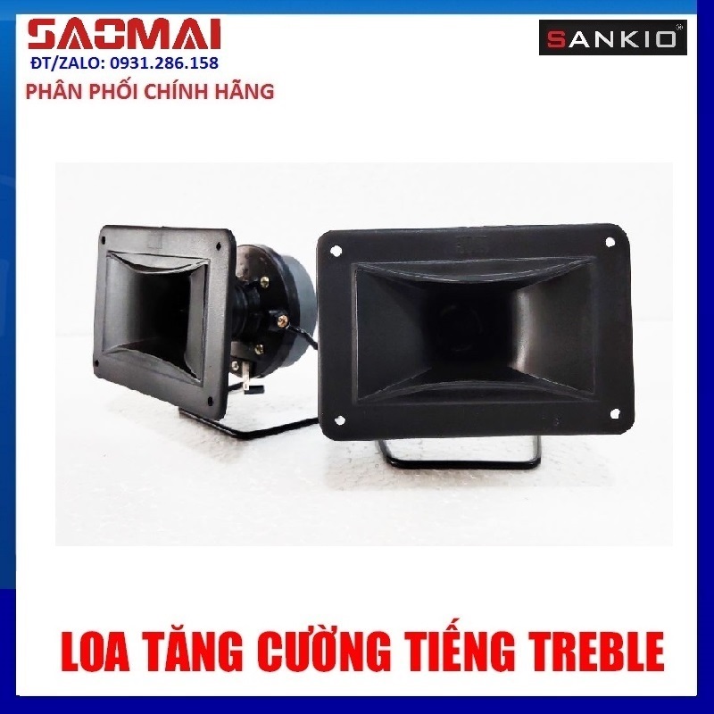 Bộ 2 Loa Treble Karaoke Sankio JBM họng chữ nhật, từ lớn 7cm - Hàn sẵn tụ và 2m dây loa - Hàng chính hãng