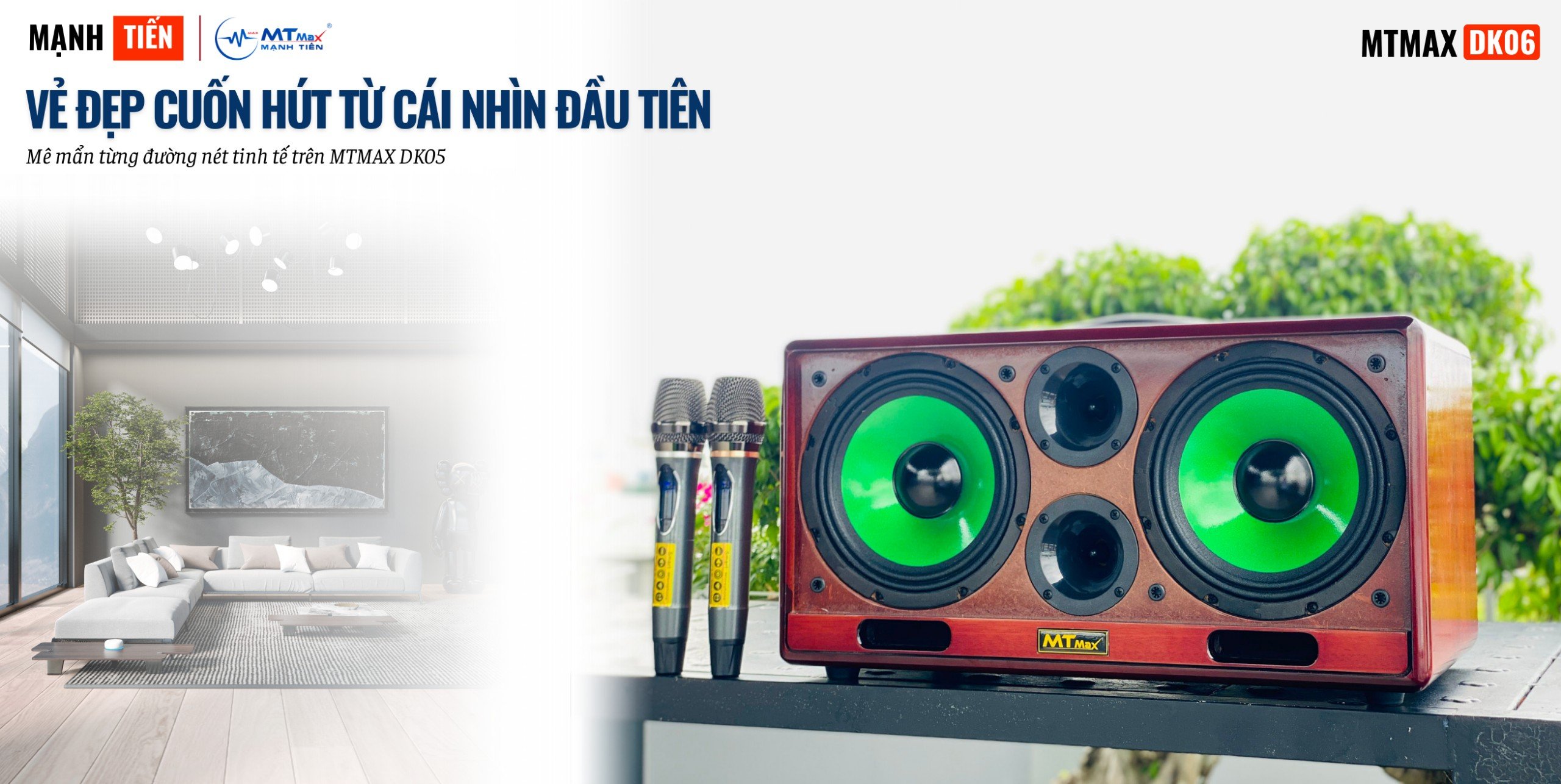 [ Tặng Kèm Micro Và Phụ Kiện ] Loa Di Động Thùng Gỗ Sang Trọng Cao Cấp MTMAX DK06, Trang Bị 2 Bass 20 Và 2 Treble Cho Công Công Suất Mạnh Mẽ, Đầy Đủ Kết Nối Bluetooth, HDMI, Optical, Cổng Guitar, Cổng Micro, TF Bảo Hành 12 Tháng, Hàng Chính Hãng