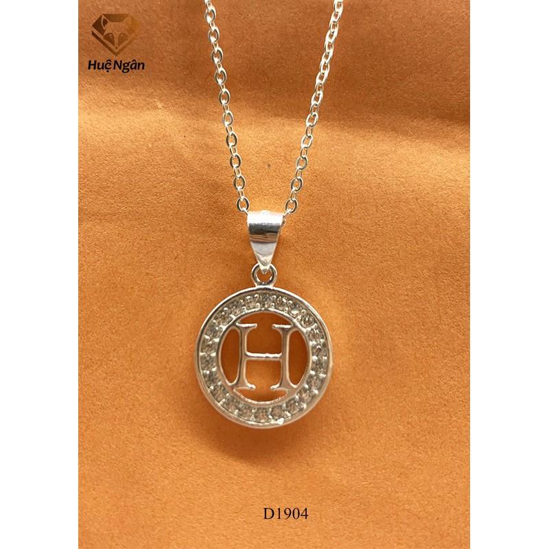 Dây chuyền bac Ý 925 Huệ Ngân - H Heart Biểu tượng trái tim D1904