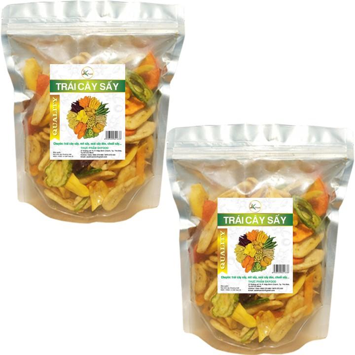 1KG Trái cây sấy khô hàng nguyên miếng loại 1 hiệu SK FOOD