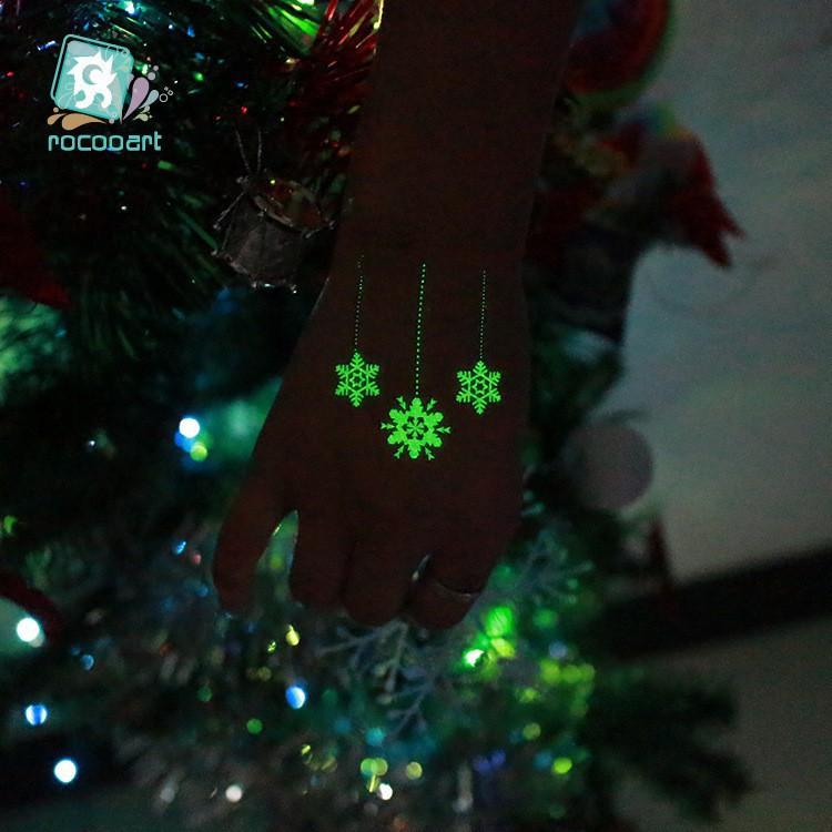 Hình xăm dán phát sáng Noel 2018-_ảnh thật nhá k82