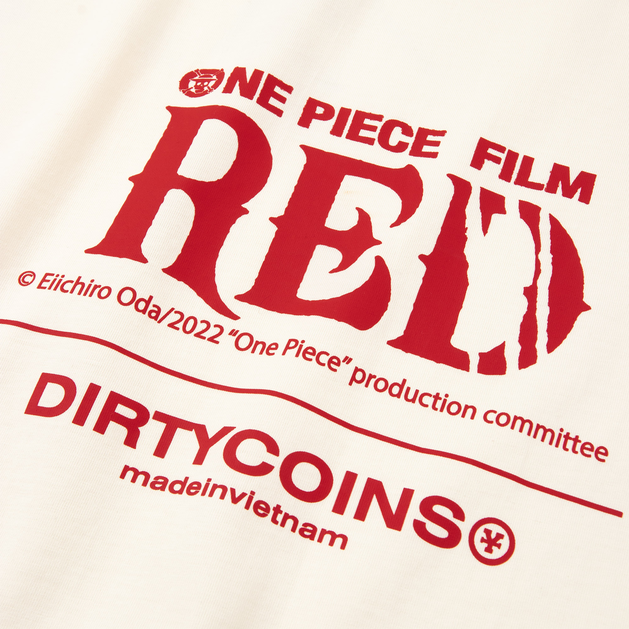 Áo Thun DirtyCoins x One Piece Film:Red Shanks T-shirt - Cream