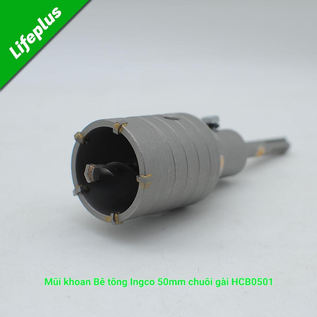 Mũi khoan rút lõi bê tông, gạch men, lỗ tường 50mm chuôi gài Ingco HCB0501