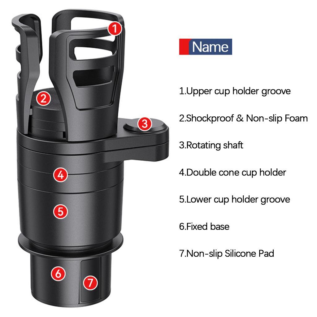 Car Cup Holder   Expander Black Organizer