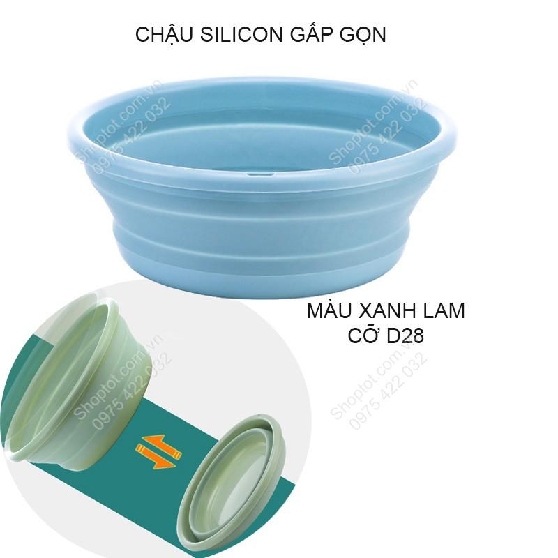 THAU CHẬU GẤP GỌN ĐA NĂNG BẰNG NHỰA MỀM DẺO D25CM-CNG01