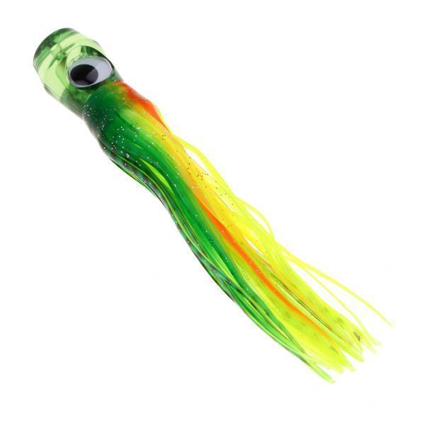 2x Squid Skirt Lure Bait Saltwater Soft Fishing Lure Hoochies 16.5cm/50g