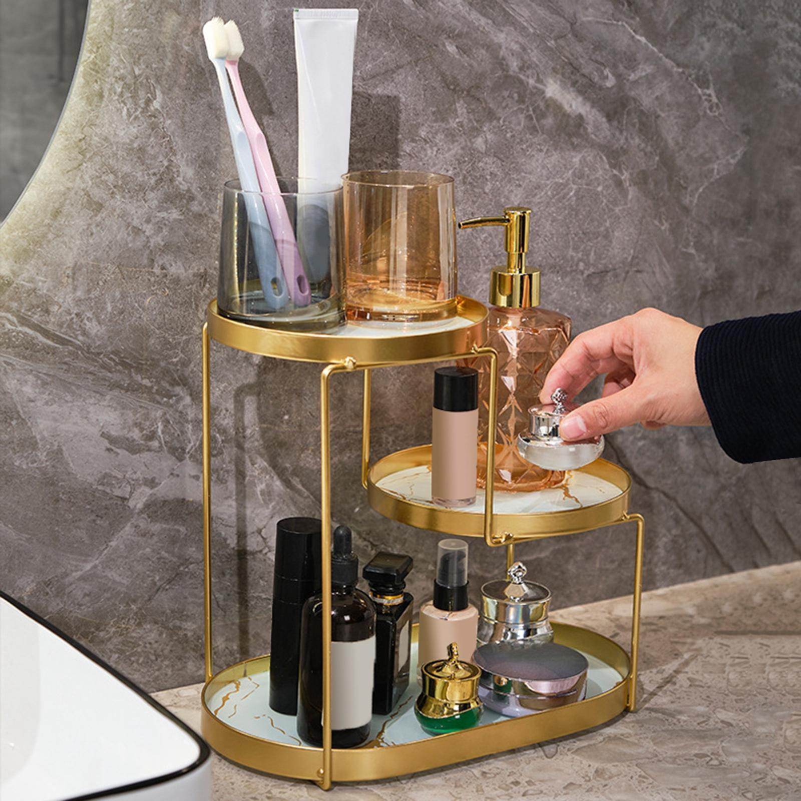 Bathroom Cosmetic Tray Vanity Organizer for Bathroom Decor