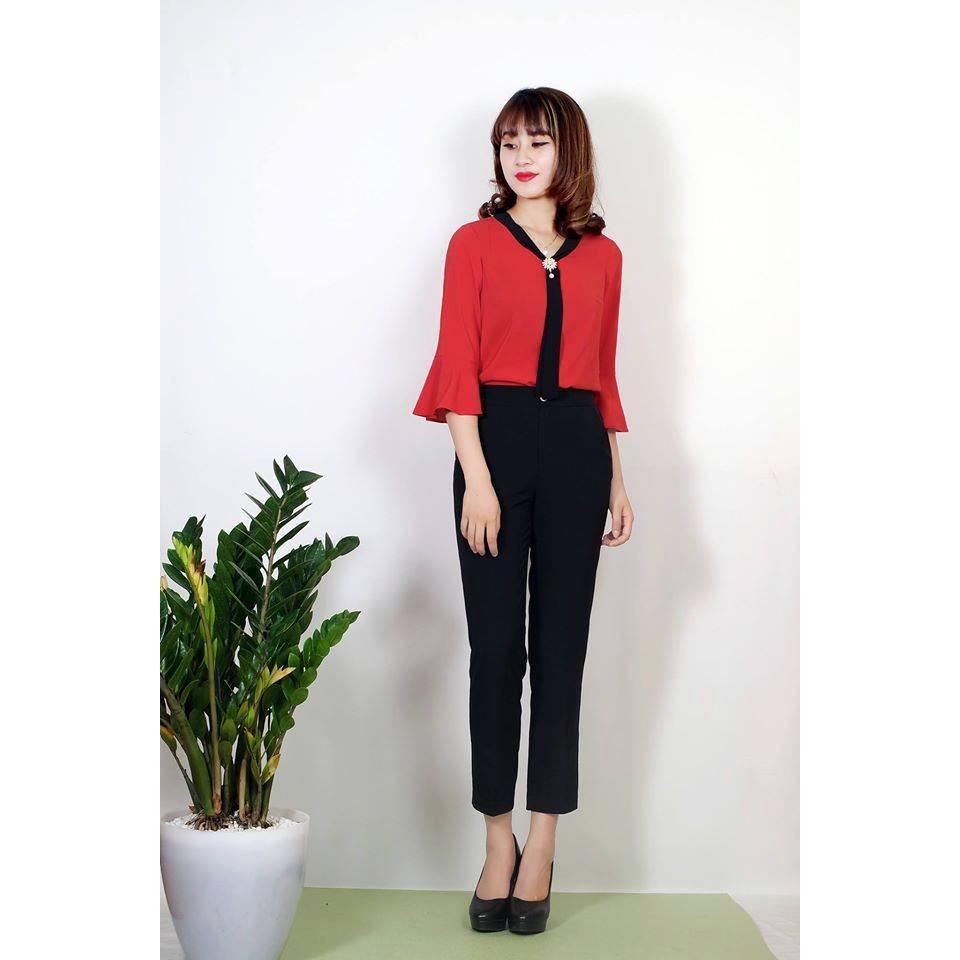 HOT Áo sơ mi thắt nơ cổ thời trang SM10