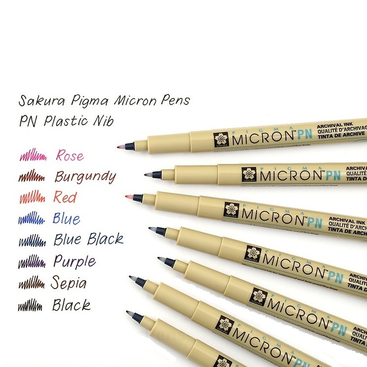 Bộ Bút Đi Nét Pigma Micron Sakura 01 (8 Màu)