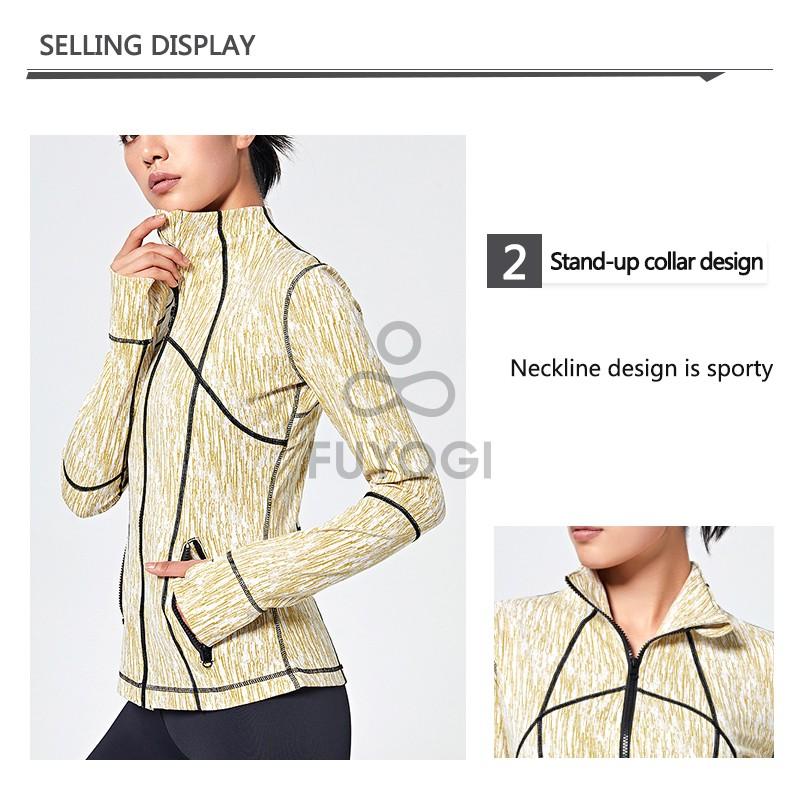 Áo Khoác Nữ Tay Dài Khóa Kéo Thời Trang Thể Thao