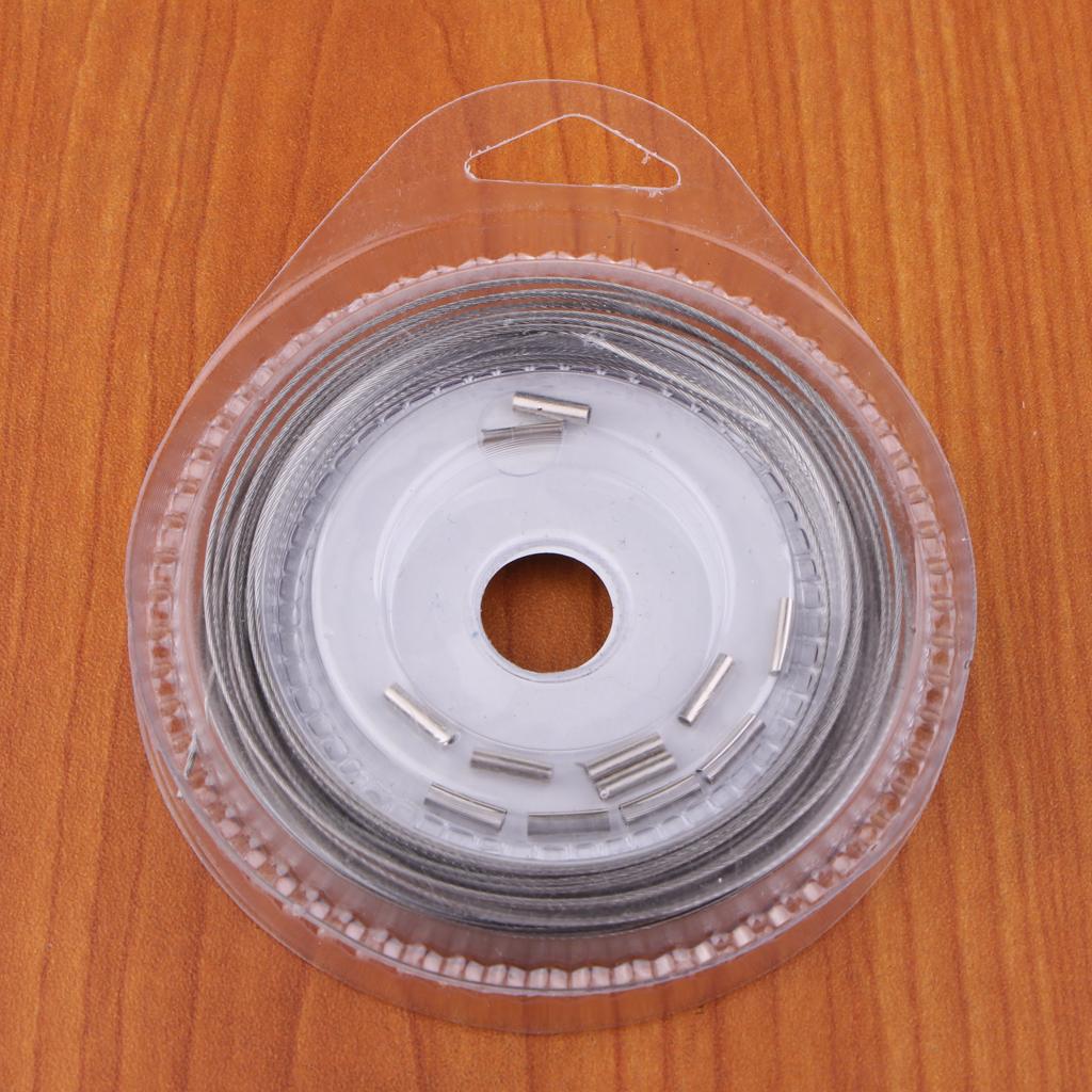 2pcs Fishing Wire Leader Gear Nylon Coated Stainless Steel 10m/32feet Length