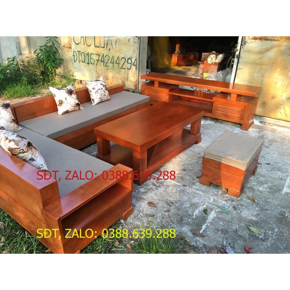 Bàn ghế sofa phòng khách gỗ sồi Nga đẹp