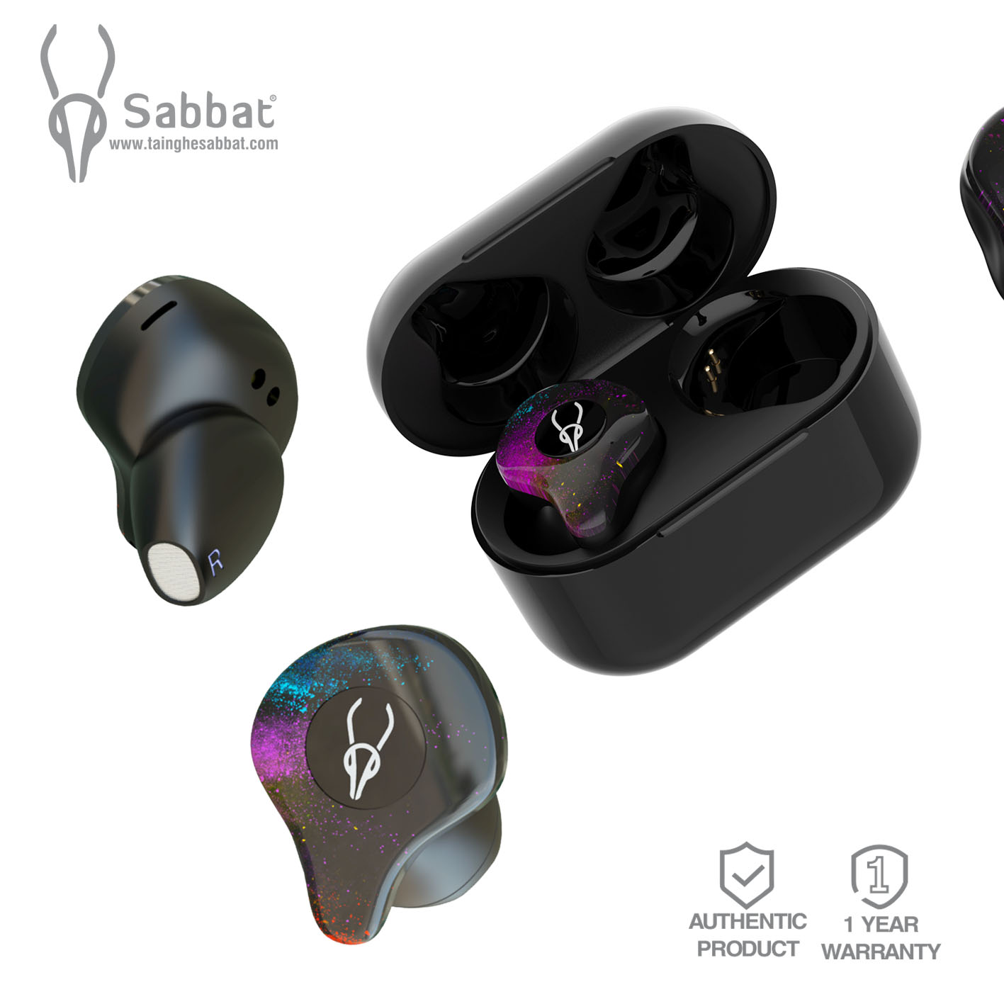 Sabbat X12pro tai nghe bluetooth V5.0 âm trong bass sâu nghe gọi trên 8h - Hàng chính hãng