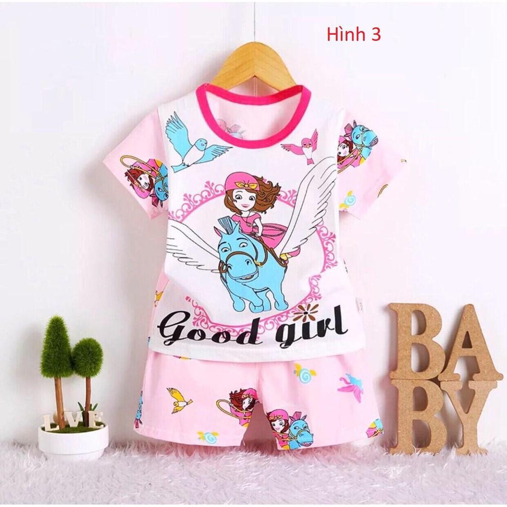 SÉT BỘ THUN BÉ GÁI IN HÌNH NGỘ NGHĨNH
