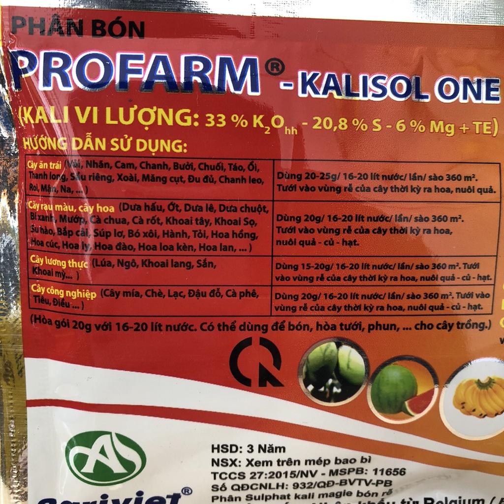 Phân bón Kali Vi Lượng giúp tẩy tràm, nẩy mã, sáng trái, siêu to trái, mã đẹp, to củ, lớn quả, chắc hạt profarm 100g