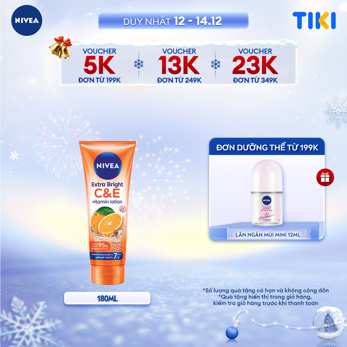 Sữa Dưỡng Thể NIVEA Vitamin Dưỡng Sáng Da (180 ml) - 84374/80372