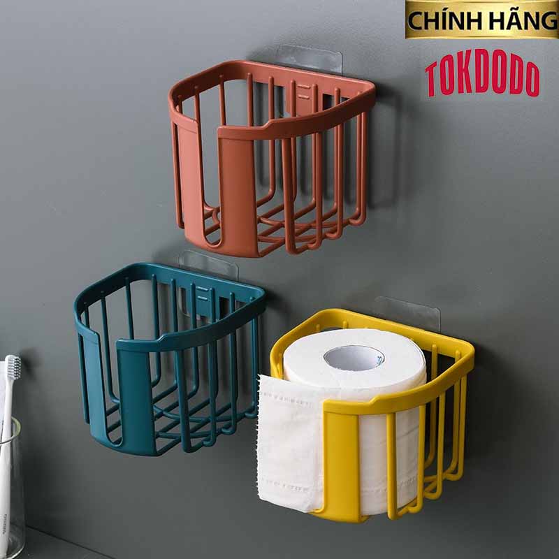 Giỏ Đựng Giấy Vệ Sinh Dán Tường - Giỏ Treo Tường Đựng Khăn Giấy Phòng Tắm Phòng Bếp