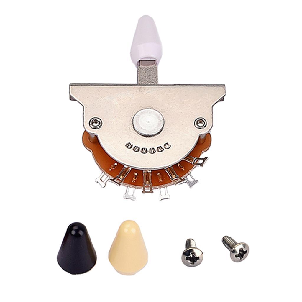 5-way Switch Toggle w/ Black Yellow White Knob Tips + Guitar Tremolo Bridge