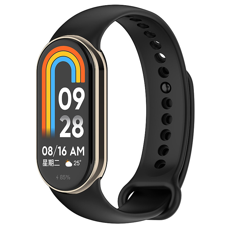 Dây Đeo Thay Thế Cho Xiaomi Mi Band 8 Chất Liệu Silicone - Màu Đen