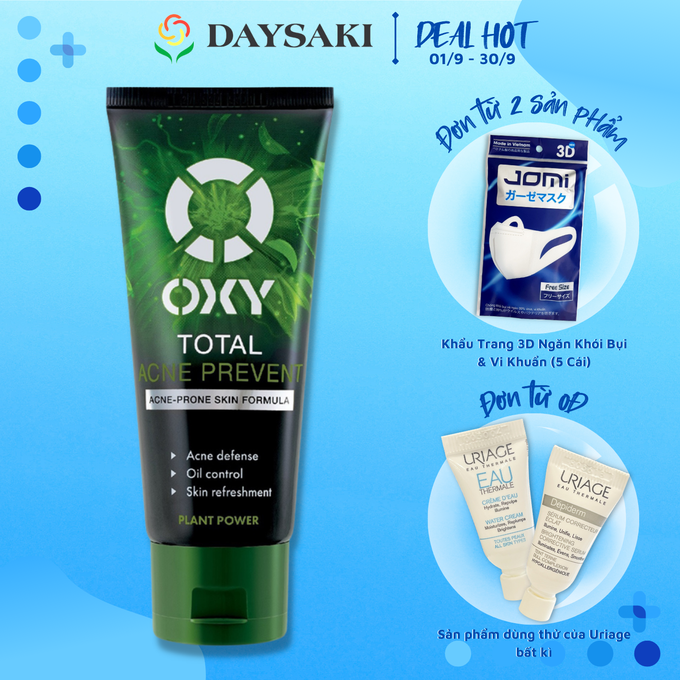 Oxy Kem Rửa Mặt Ngừa Mụn, Kiểm Soát Nhờn Total Acne Prevent 100g