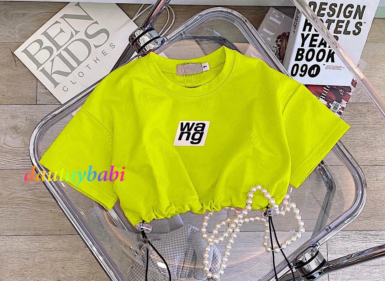 Áo croptop dây rút bé gái học nhảy  thun cotton mềm mịn co dãn cho bé  học nhảy đi chơi đều đẹp 10-54kg