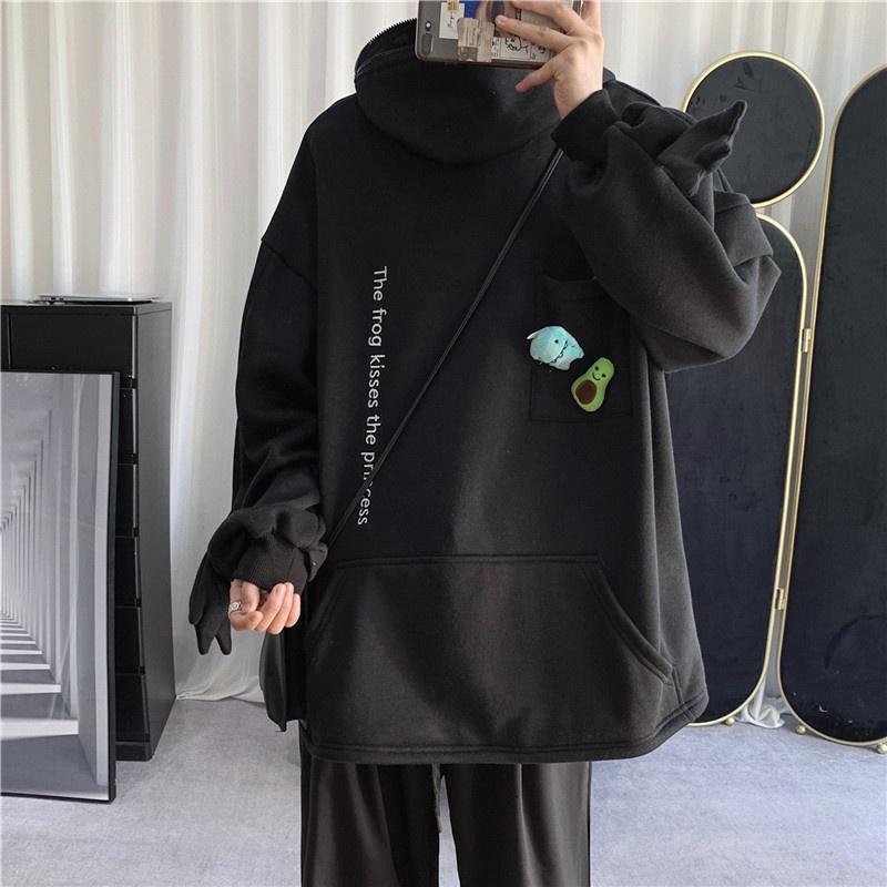 Áo Hoodie chất liệu nỉ nam nữ from rộng hình ếch đáng yêu