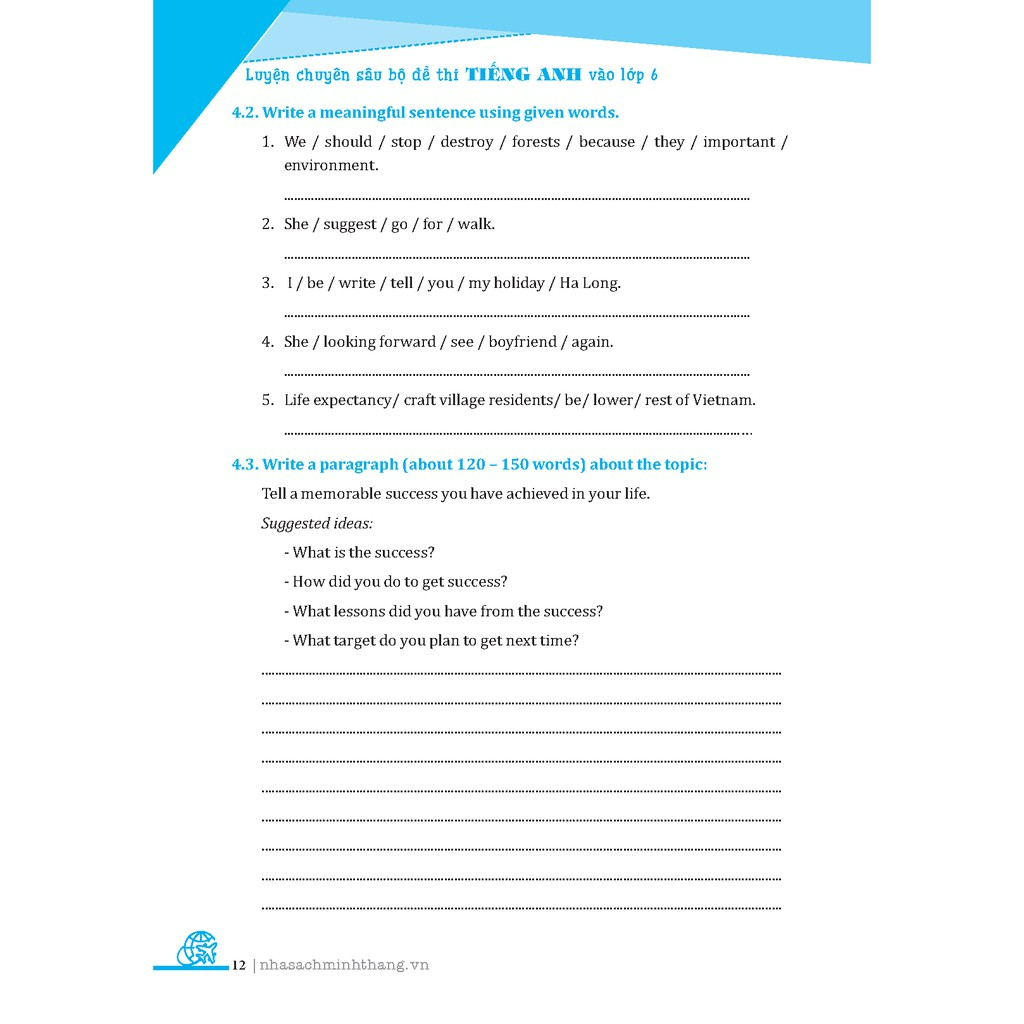 Sách - Luyện chuyên sâu bộ đề thi tiếng anh Trường THCS Chất Lượng Cao và chuyên Anh vào lớp 6