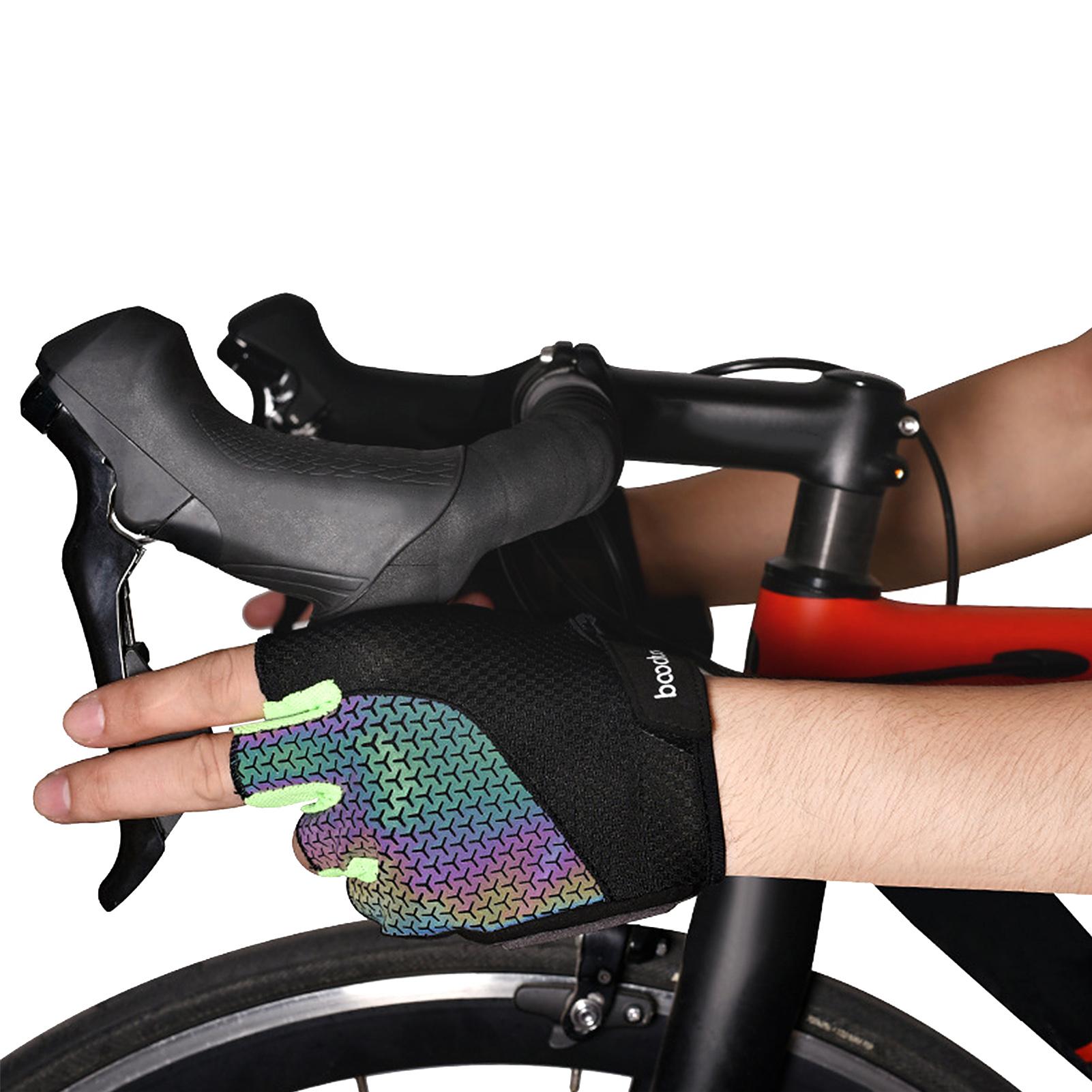 Găng tay thể thao nửa ngón Chống trượt Giảm sốc cho đi xe đạp tập tạ