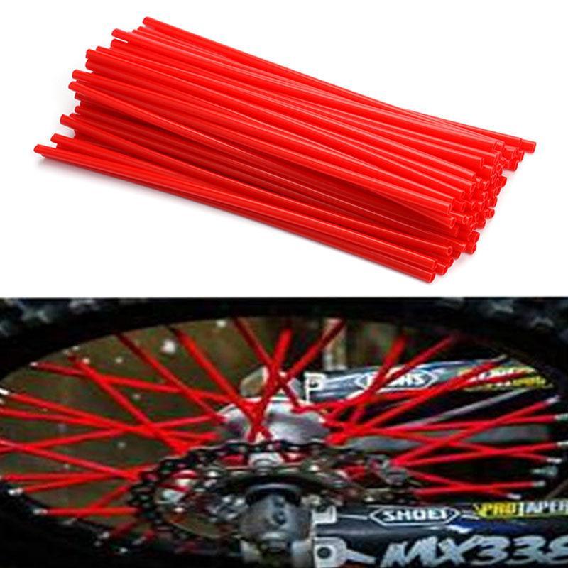 2X 36 Sets   Spoke Wraps Trim Pipe Kit Wheel Rim Custom for Motocross