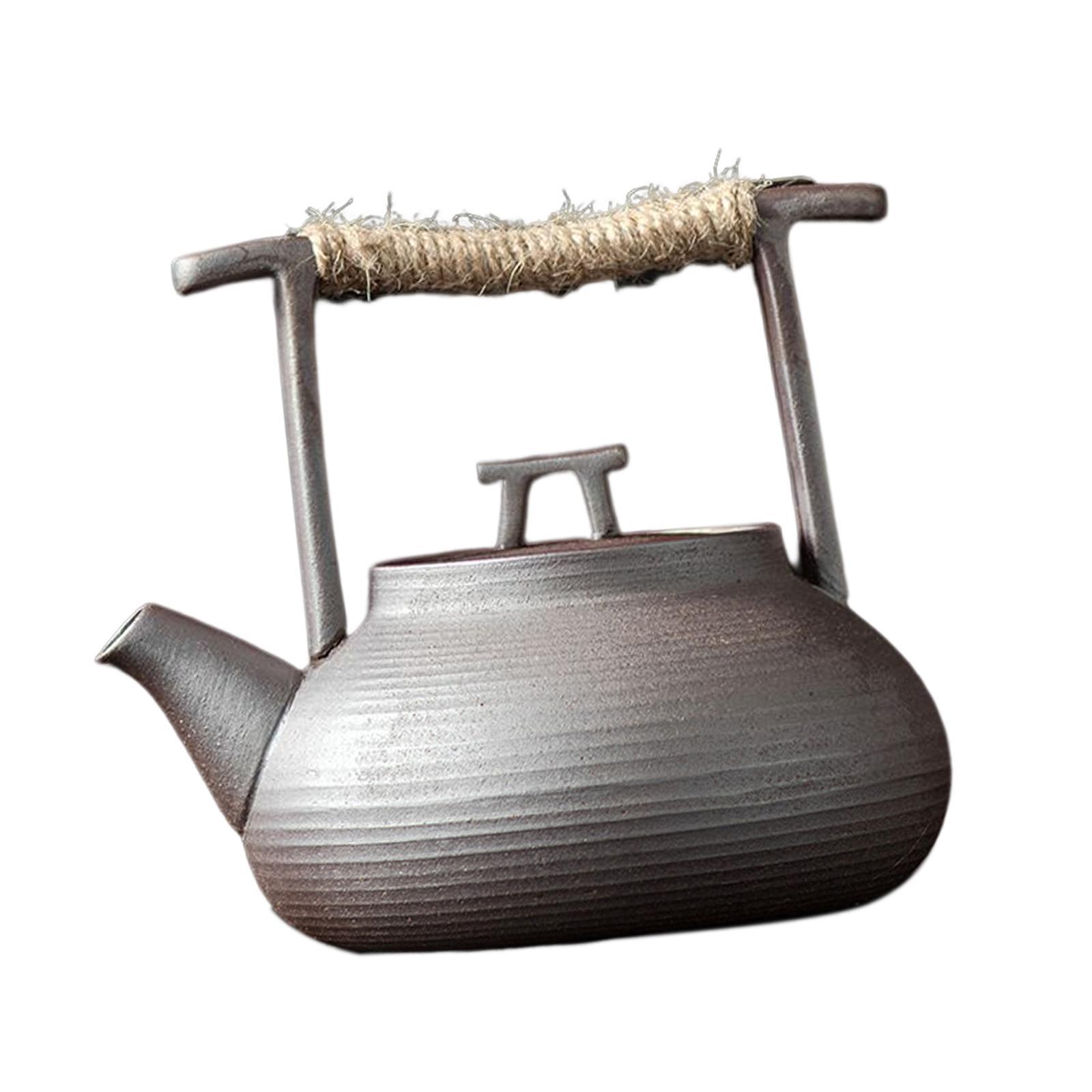 Ceramic Tea Kettle Handmade Teapot Warmer Teapot for Office Kitchen Picnic