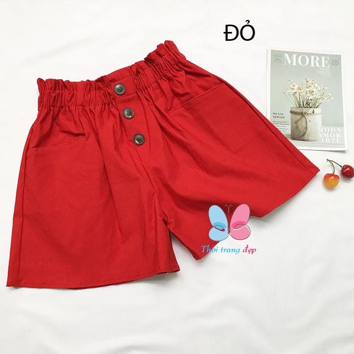 Quần đùi nữ từ 48-55kg - quần sọt short nữ vải kaki Lưng Cao - QU35
